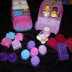 Fisher Price Little People Blocks, Jeep, & Carriage